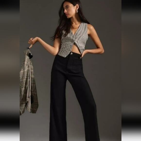 Anthropologie The Colette linen Wide-Leg Pants by Maeve Sz 28 - Picture 1 of 10